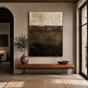 Sepia Layers | Minimal Abstract Wall Piece