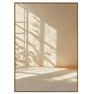 Neutral Tone Art | Geometric Window Sun Shadow