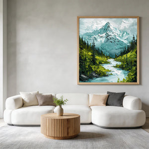 Textured Mountain Landscape | Alpine River