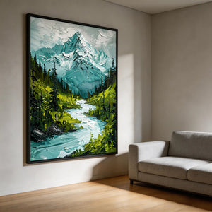Textured Mountain Landscape | Alpine River