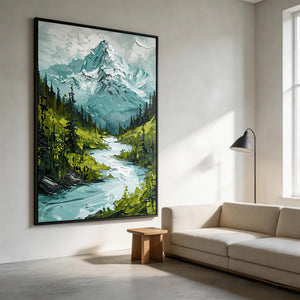 Textured Mountain Landscape | Alpine River