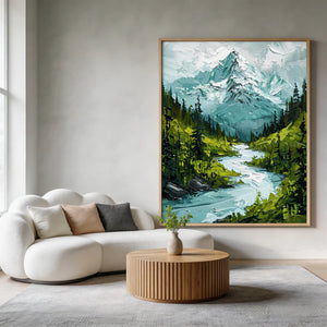 Textured Mountain Landscape | Alpine River