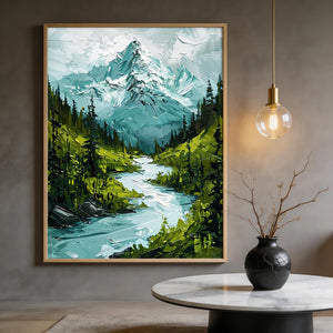 Textured Mountain Landscape | Alpine River