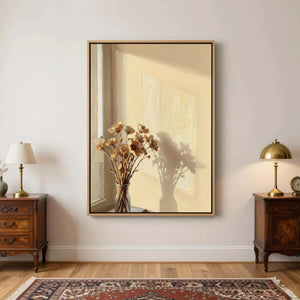 Warm Tone Still Life Painting | Window Floral Shadow
