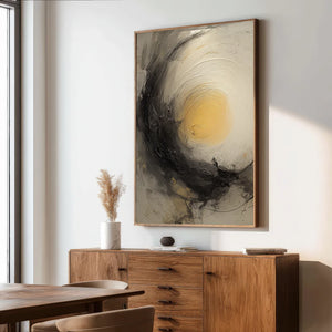 Wabi-Sabi Abstract Art | Golden Stillness
